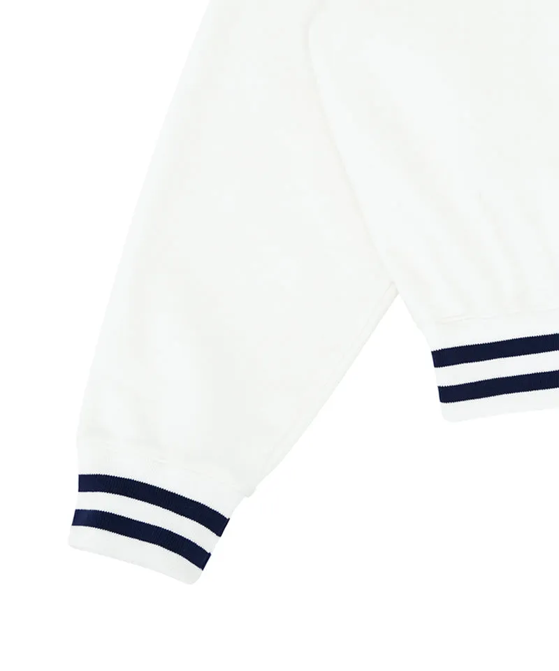 PIV'VEE Sports Emoji V-Neck Sweatshirt - Cloud White
