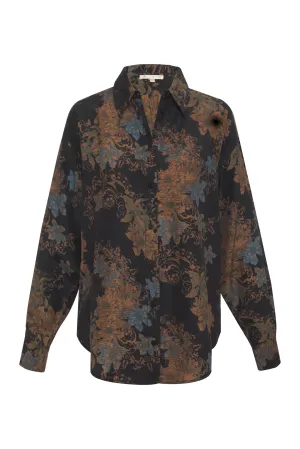 Printed LA Loose Shirt Black Victorian