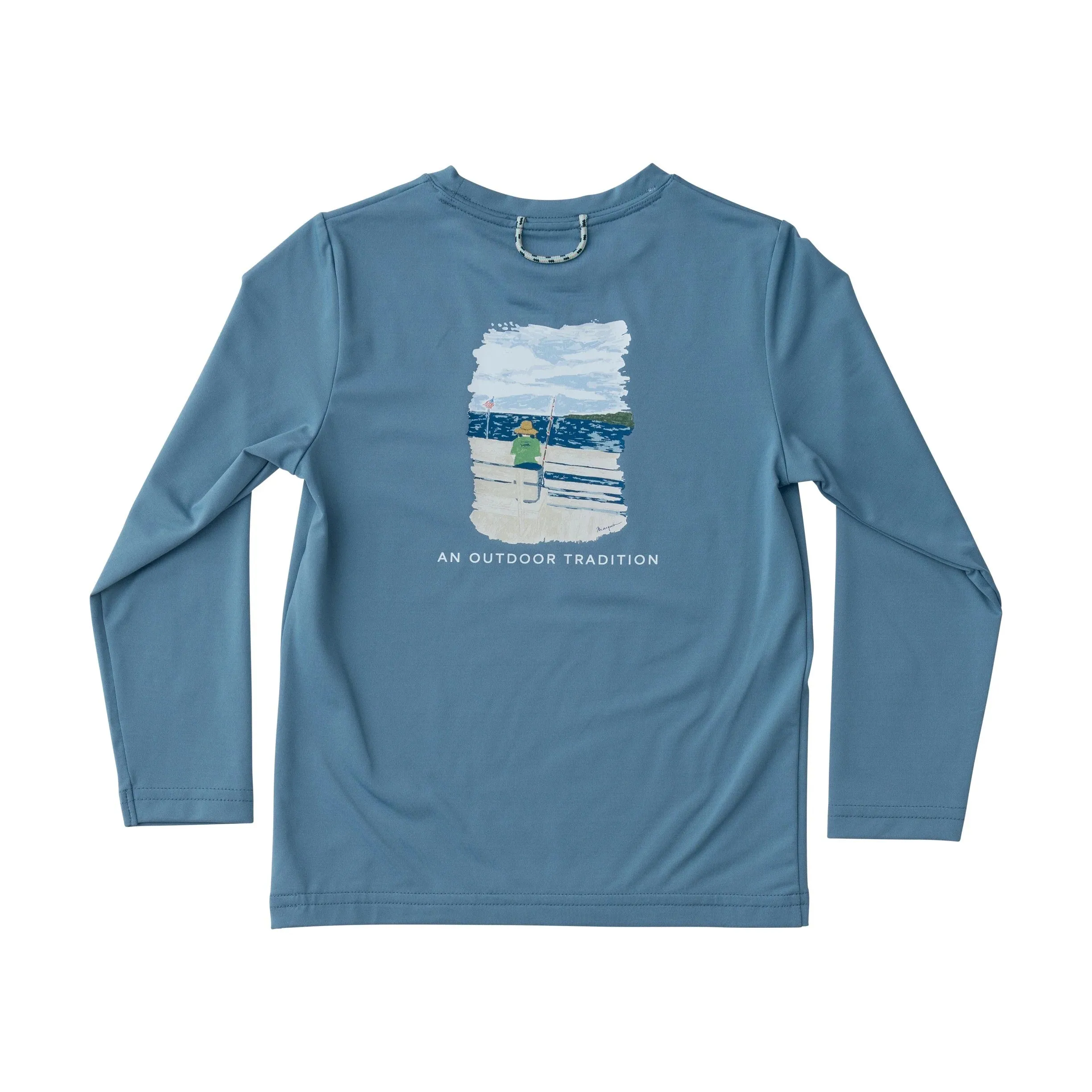 PRO PERFORMANCE FISHING LONG SLEEVE TSHIRT- PROVINCIAL BLUE