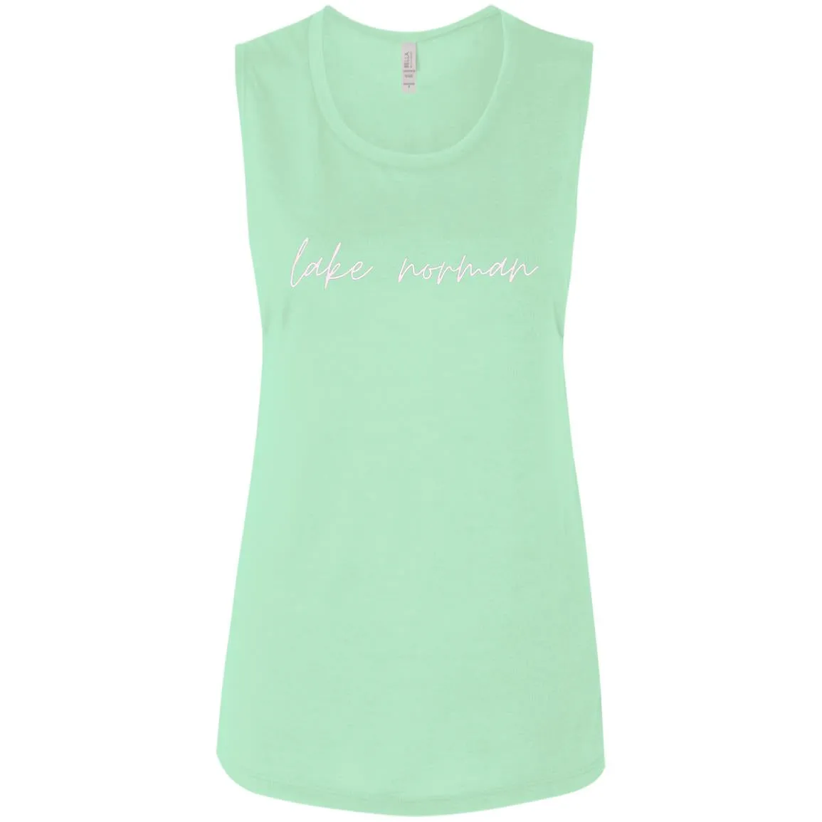 "Lake Norman- PINK" Ladies' Flowy Muscle Tank