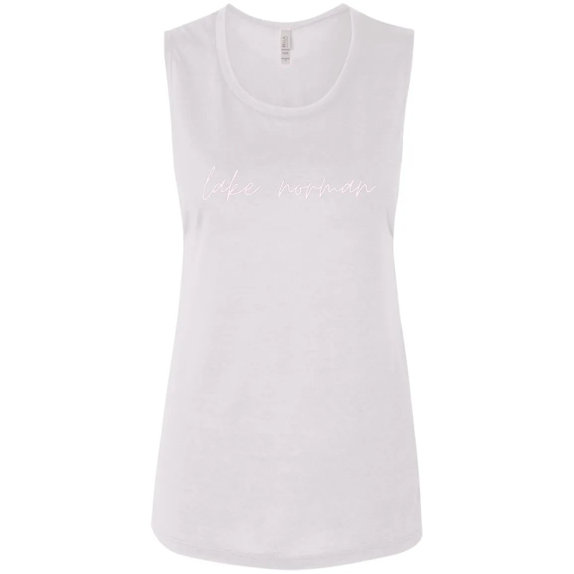 "Lake Norman- PINK" Ladies' Flowy Muscle Tank
