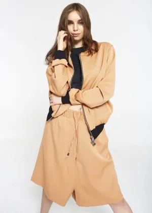 "The Limited Edition Super 150 Wool Bomber" in Peach