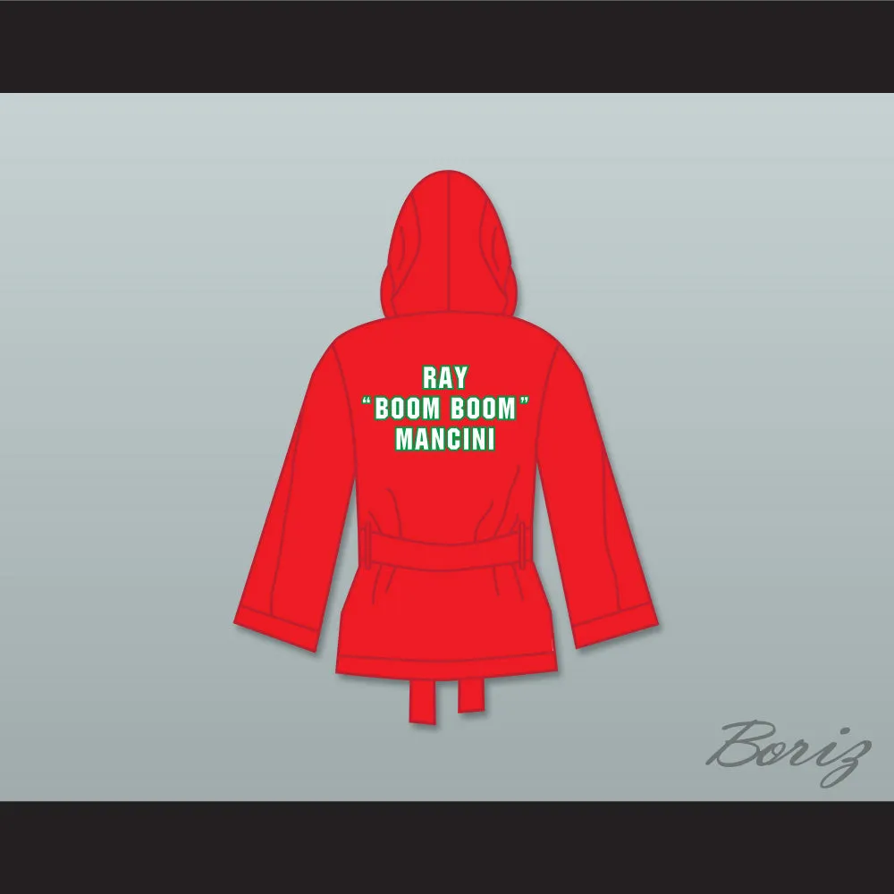 Ray 'Boom Boom' Mancini Red Satin Half Boxing Robe with Hood