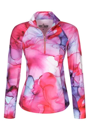 Red and Purple Watercolor Top