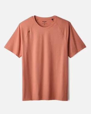 RHONE REIGN SHORT SLEEVE TOP - BAKED CLAY HEATHER