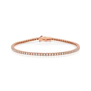 Rivière 18kt Rose gold 0.96ctw Diamond Tennis Bracelet