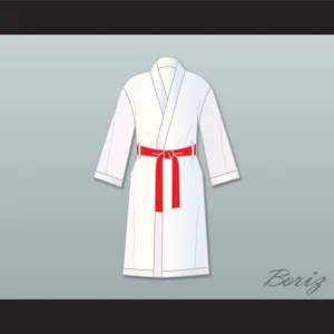 Rocky Balboa White Satin Full Boxing Robe