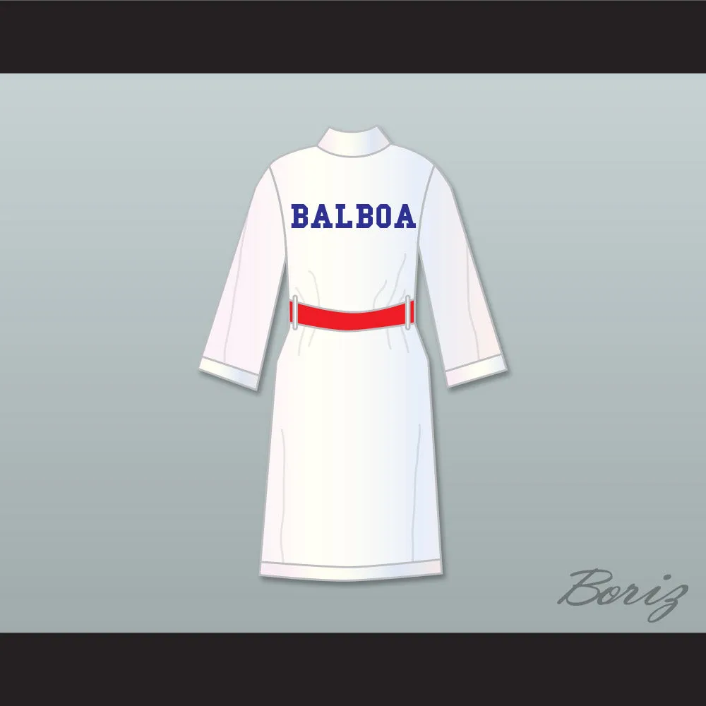 Rocky Balboa White Satin Full Boxing Robe
