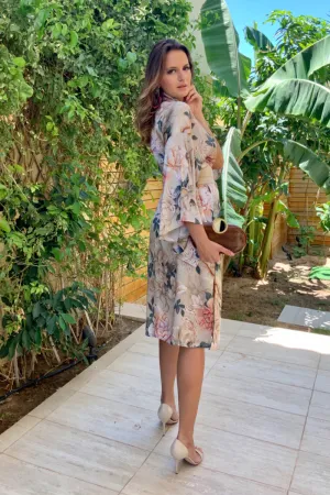 Romantic Light Rose Silk Modern Kimono