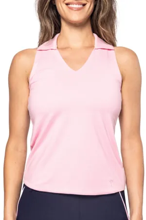 Rose Pink Sleeveless Lisa Sport Polo