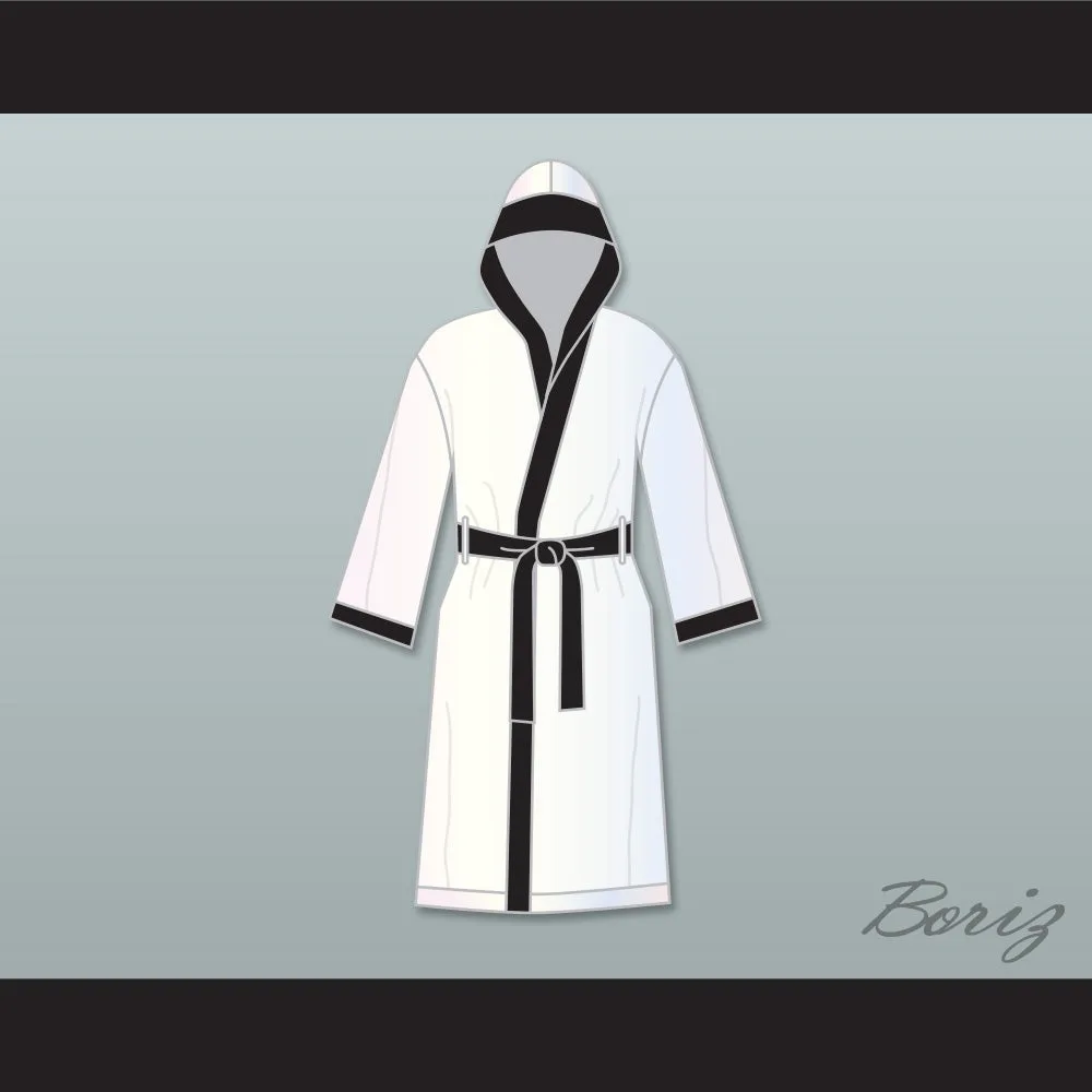 Rubin 'Hurricane' Carter White Satin Full Boxing Robe with Hood