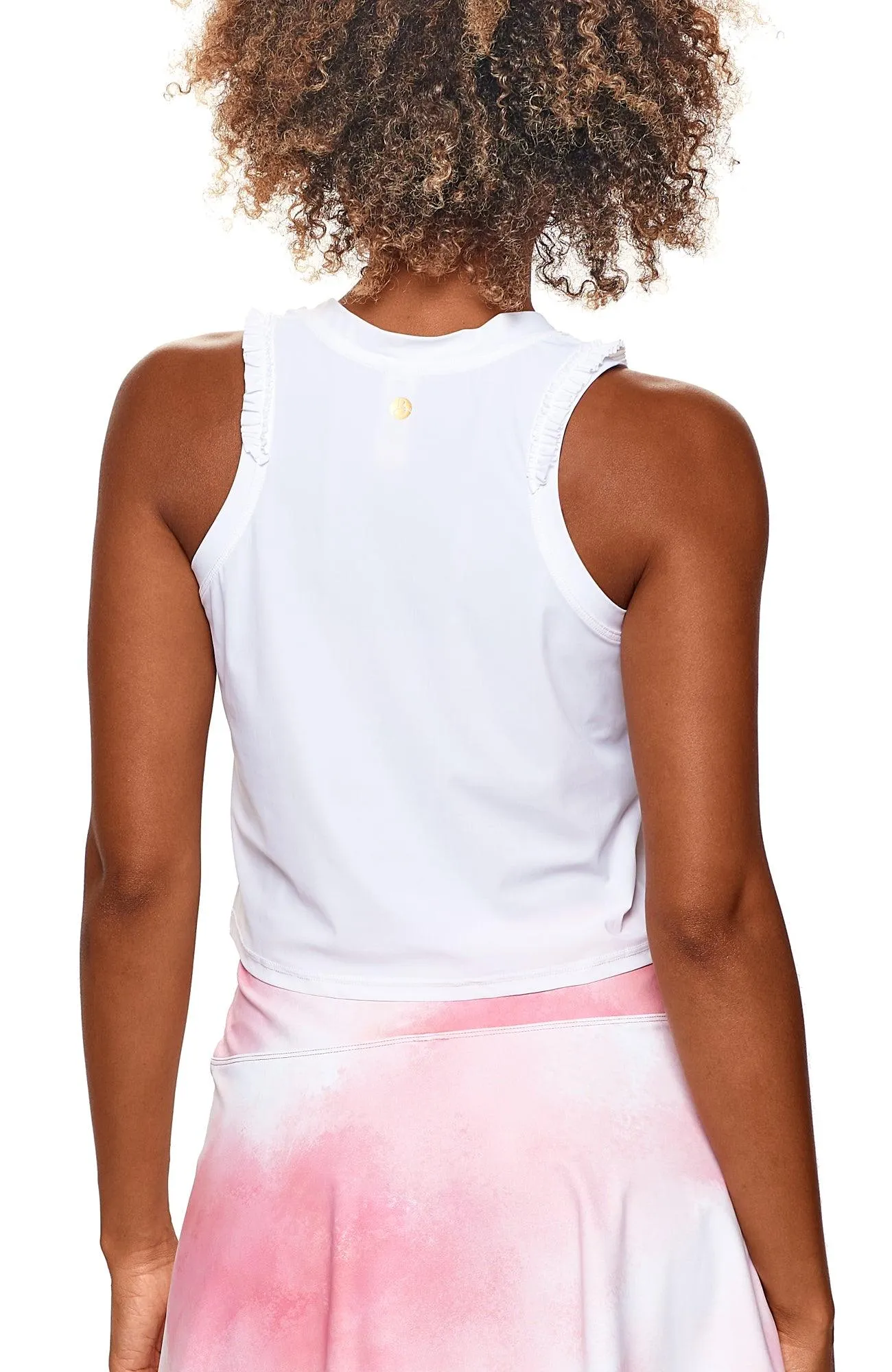 Ruffle Tank Top White