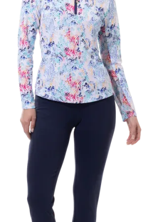 SanSoleil   SolTek  Lux L/S  Print Mock Kingdom Multi