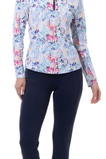 SanSoleil   SolTek  Lux L/S  Print Mock Kingdom Multi
