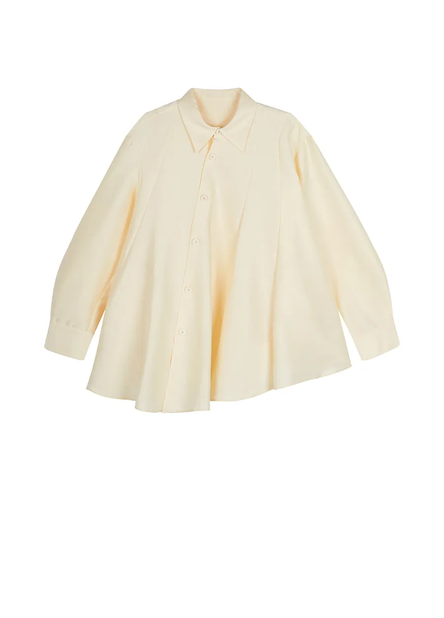 Shirt / JNBY Oversized Cotton-silk Asymmetric Shirt