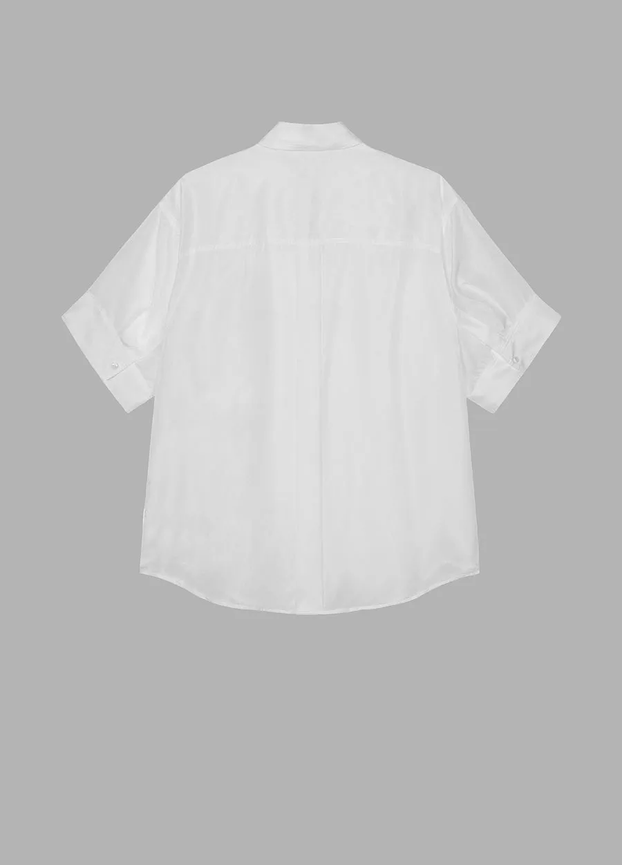 Shirt / JNBY Solid Loose Fit  Silk Shirt(100% mulberry silk)