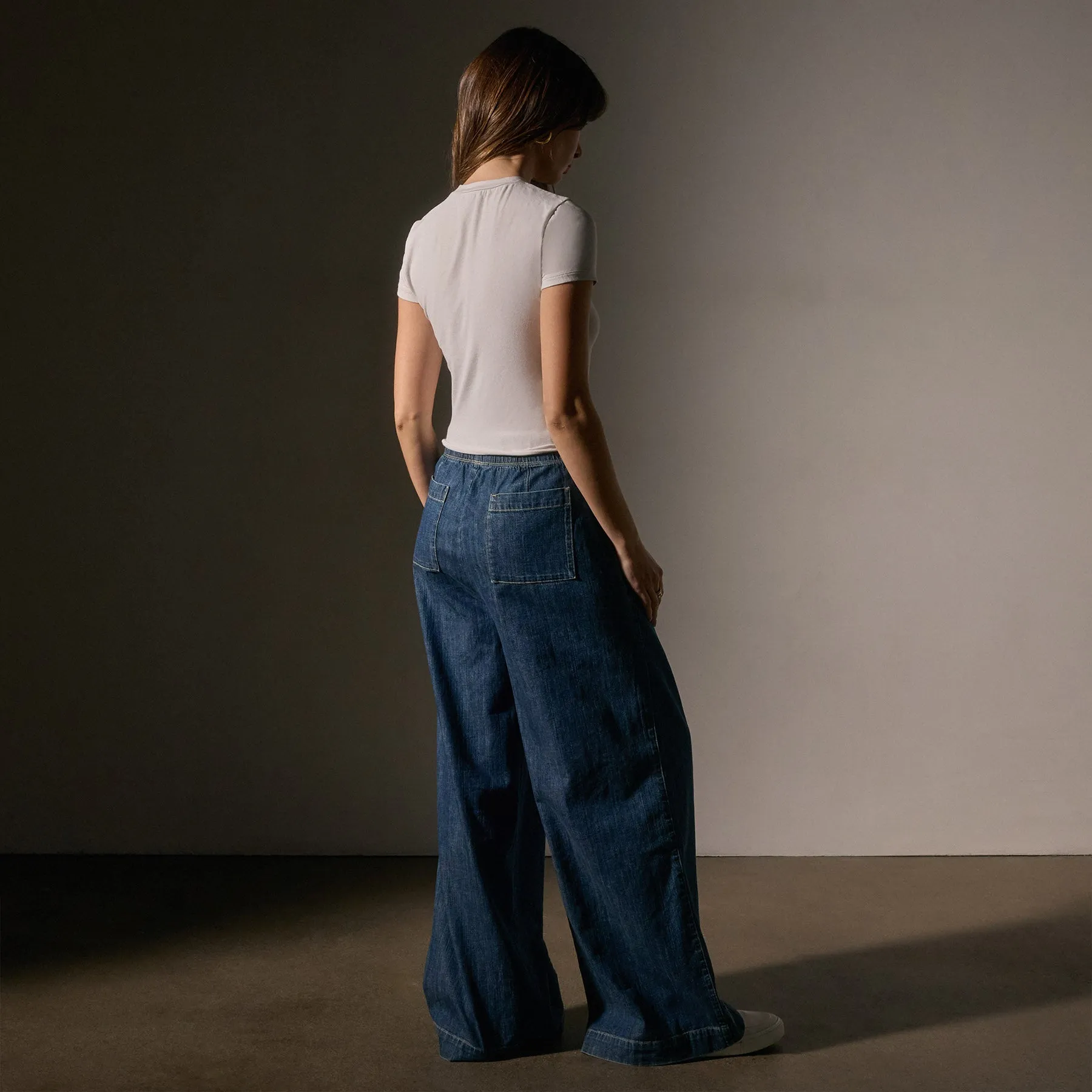 Short Sleeve Cropped Tee - Light Mist