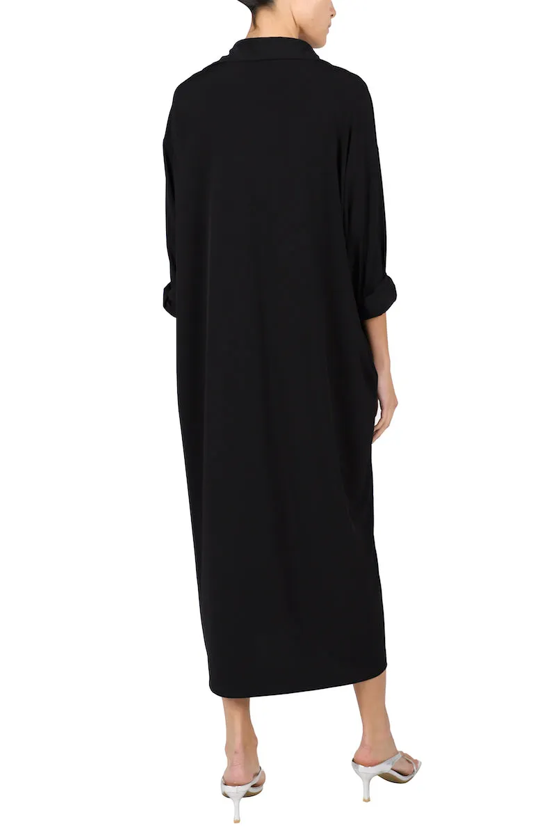Silk Crepe De Chine Polo Dress