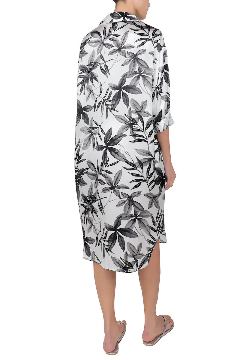 Silk Satin Polo Dress