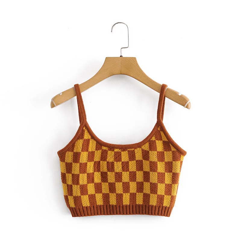 Single-breasted Vest Cardigans Sweaters Outerwear Tank Tops Two-piece Set