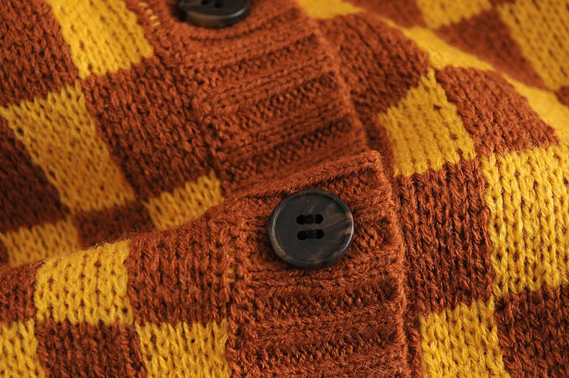 Single-breasted Vest Cardigans Sweaters Outerwear Tank Tops Two-piece Set