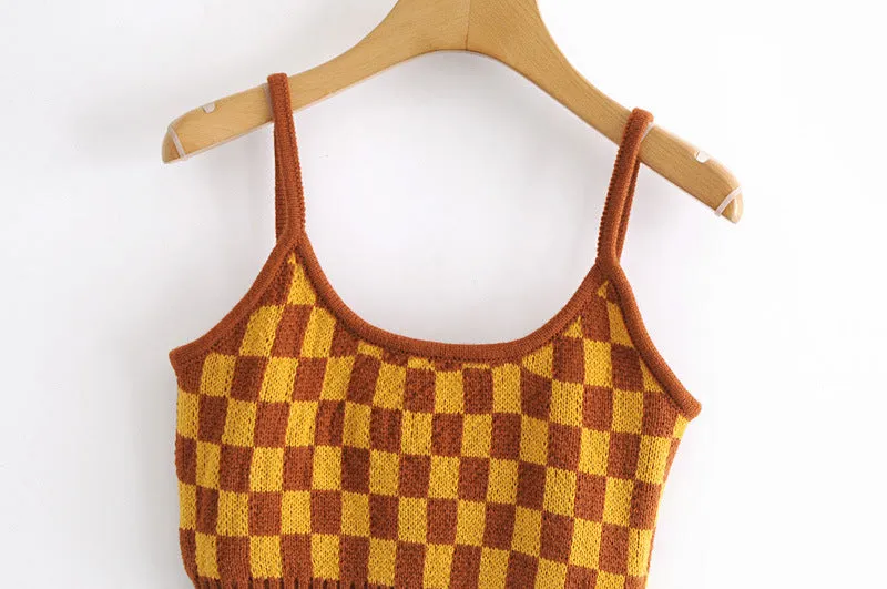 Single-breasted Vest Cardigans Sweaters Outerwear Tank Tops Two-piece Set