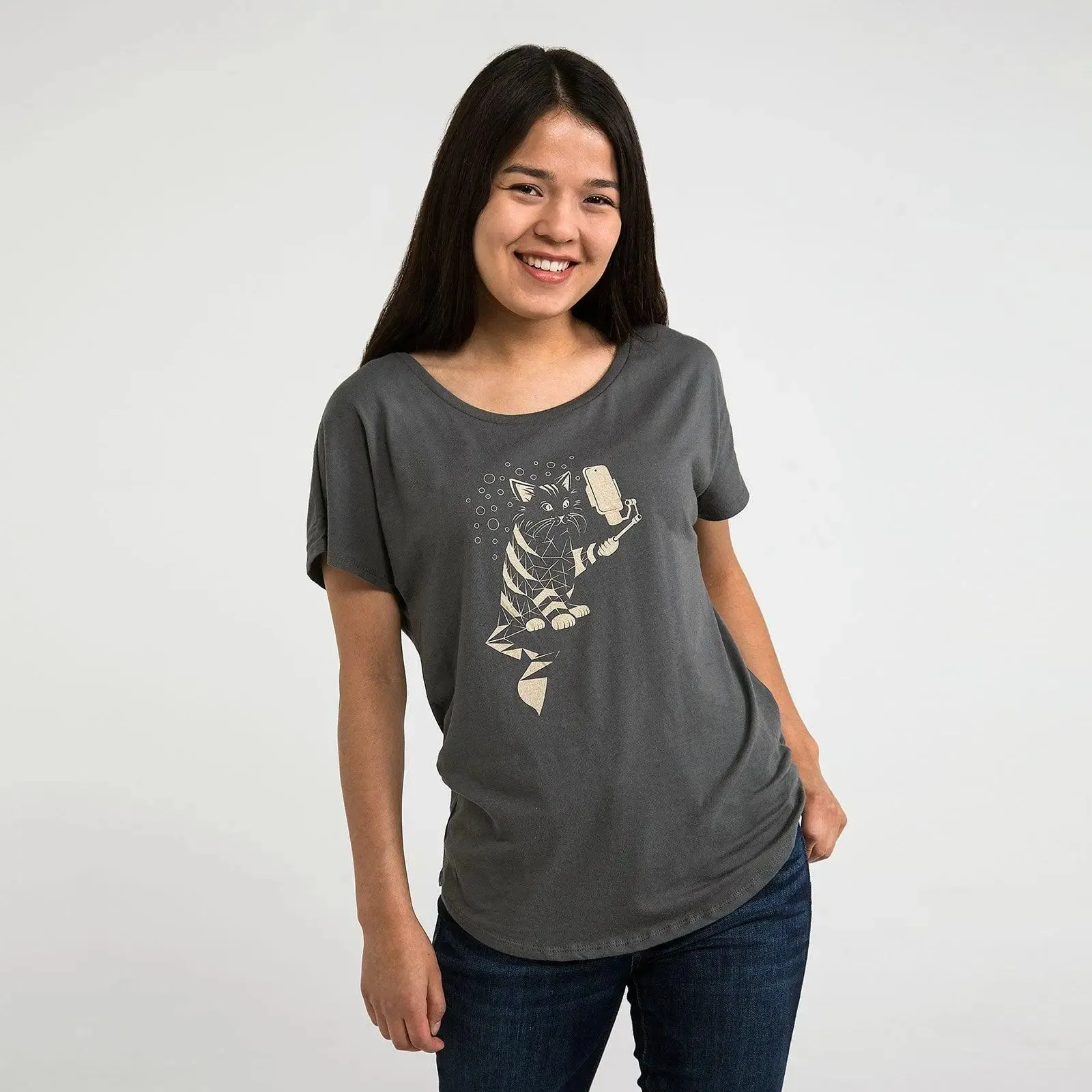 Snap Cat Dolman Shirt by STORY SPARK