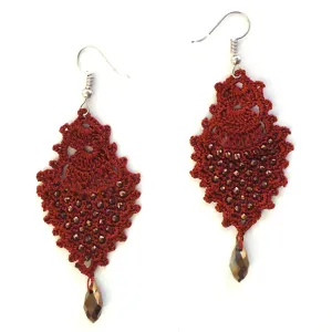 Sole Earrings - Burgundy