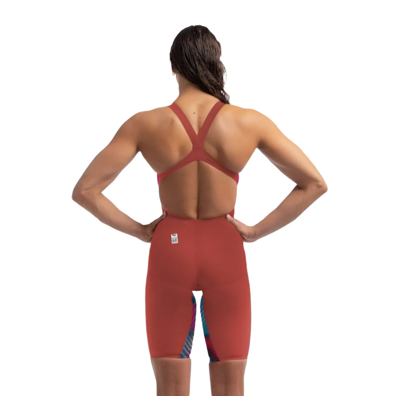 Speedo Women's Fastskin LZR Valor 2.0 Openback Kneeskin | Red/Blue