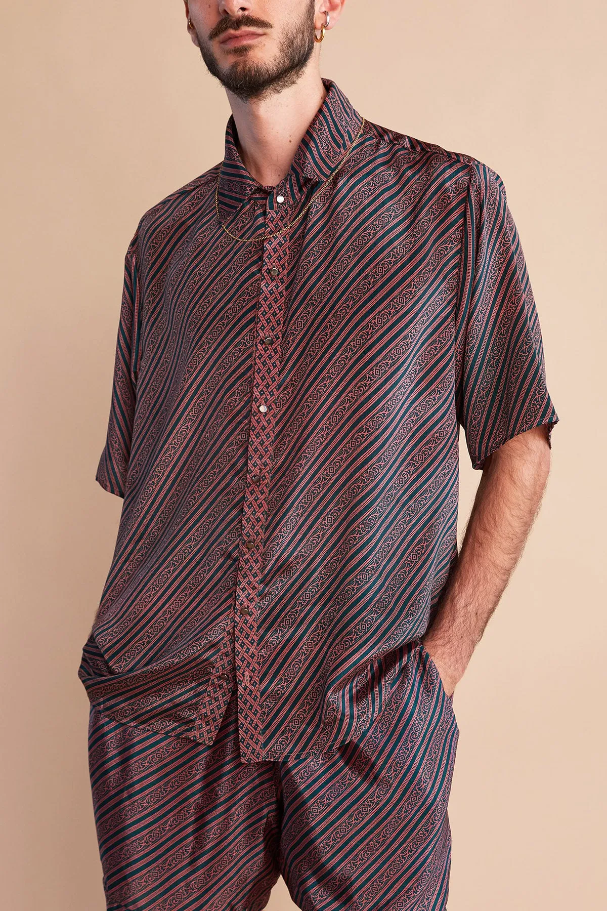 Striped Botanical Shirt - Limited Edition