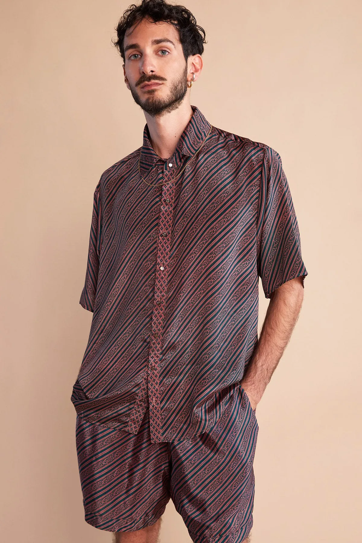 Striped Botanical Shirt - Limited Edition