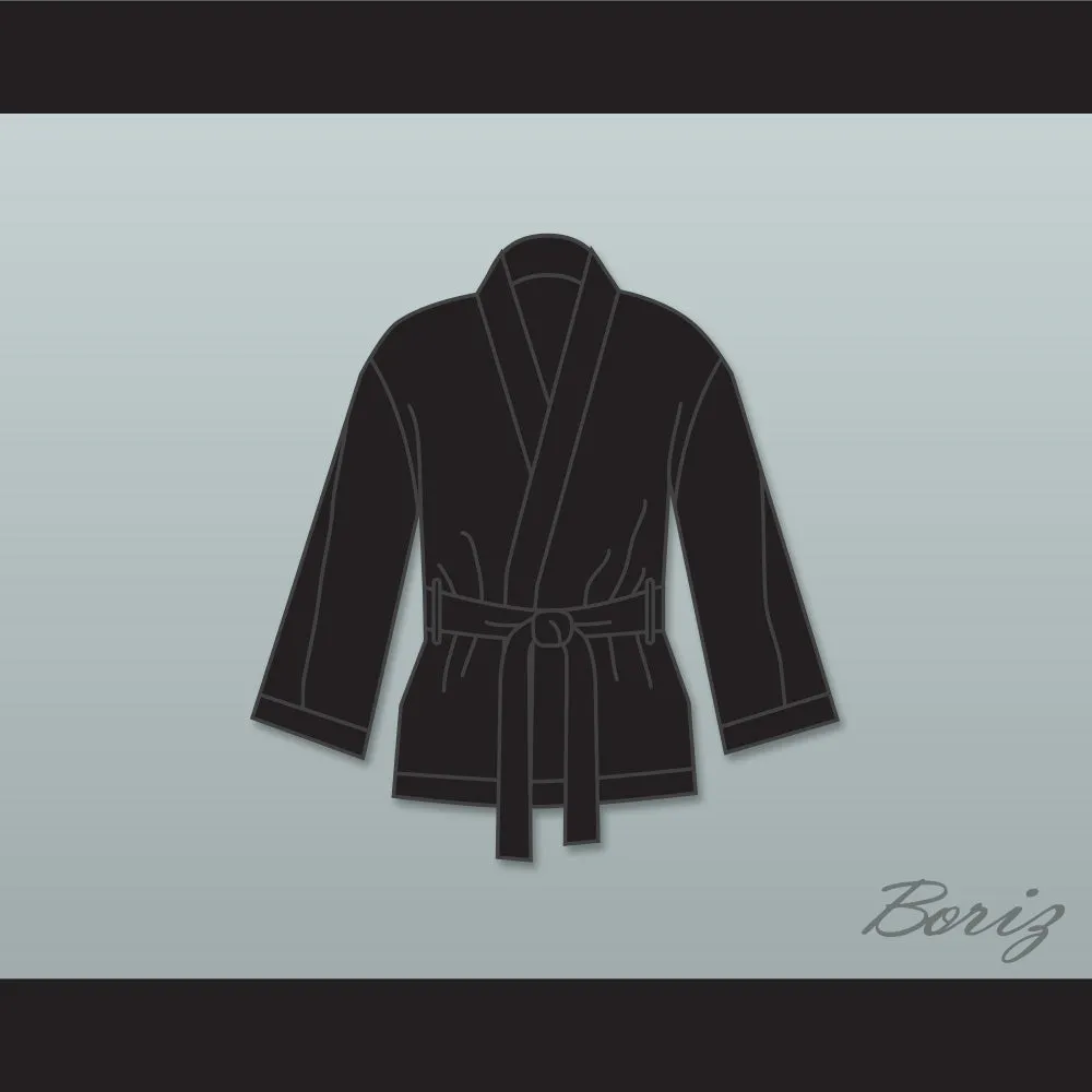Sugar Ray Leonard Black Satin Half Boxing Robe
