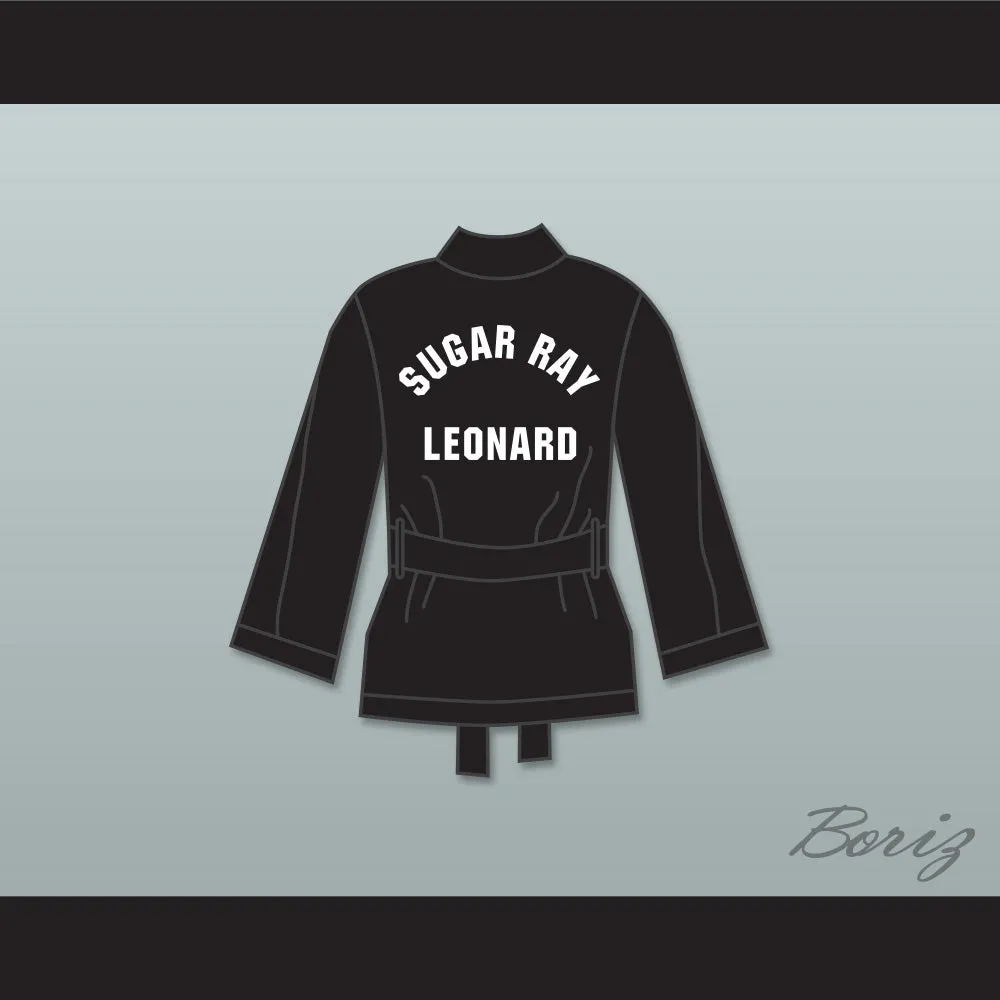 Sugar Ray Leonard Black Satin Half Boxing Robe