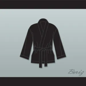 Sugar Ray Leonard Black Satin Half Boxing Robe