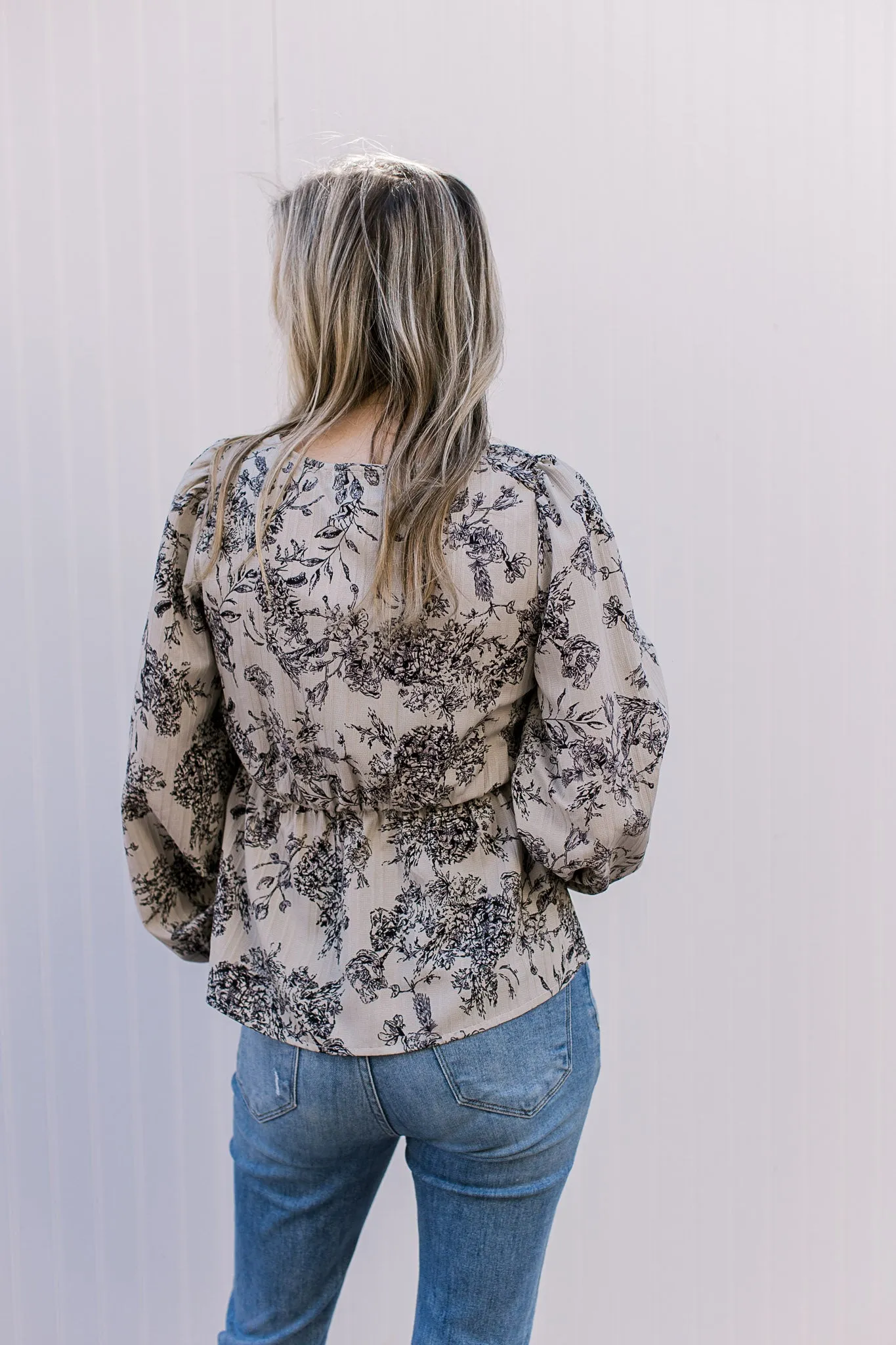 Taupe and Black Top