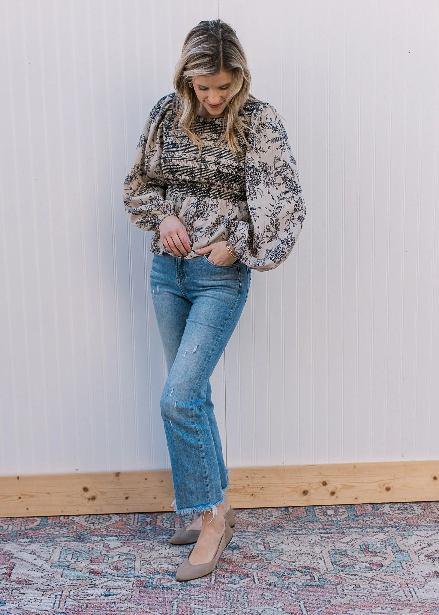 Taupe and Black Top