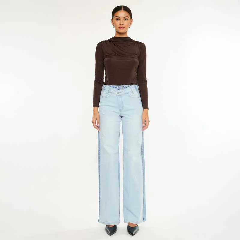 The Clara Asymmetrical Straight Jeans