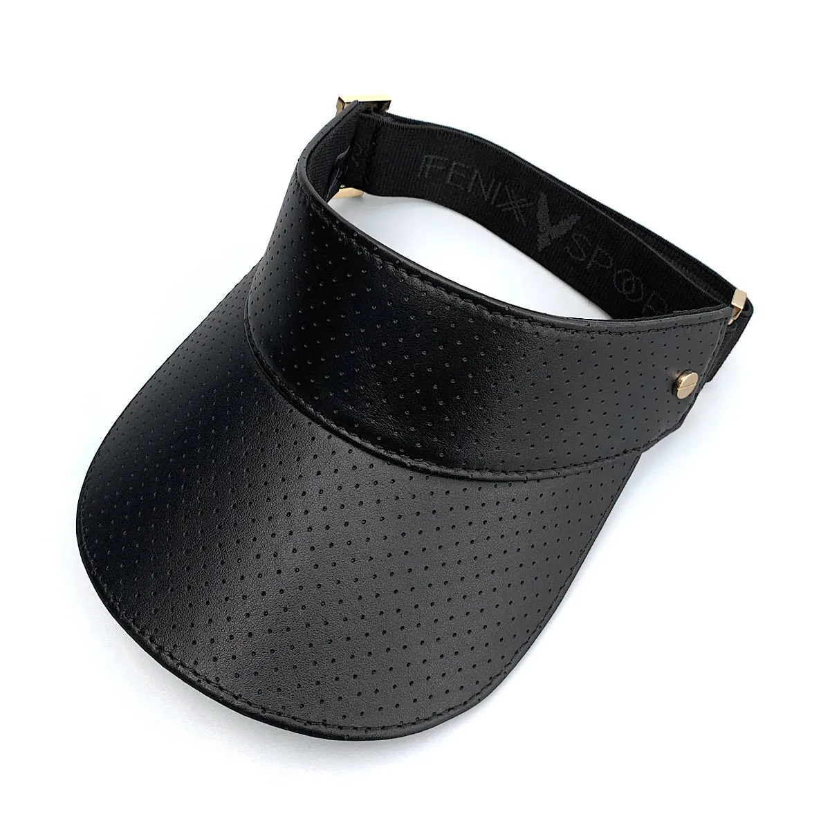 The Leather Visor - Black & Gold