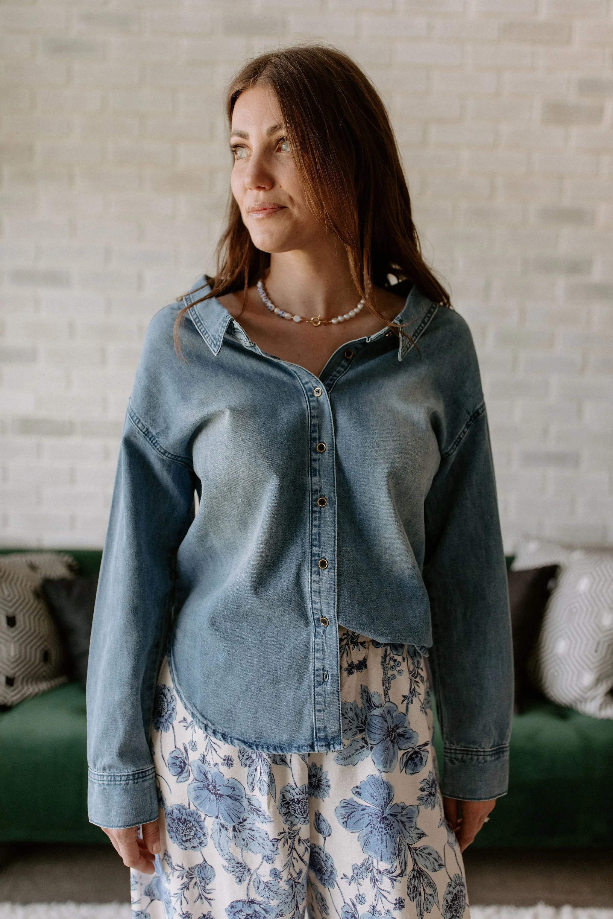 The Lora Denim Shirt by Heartloom