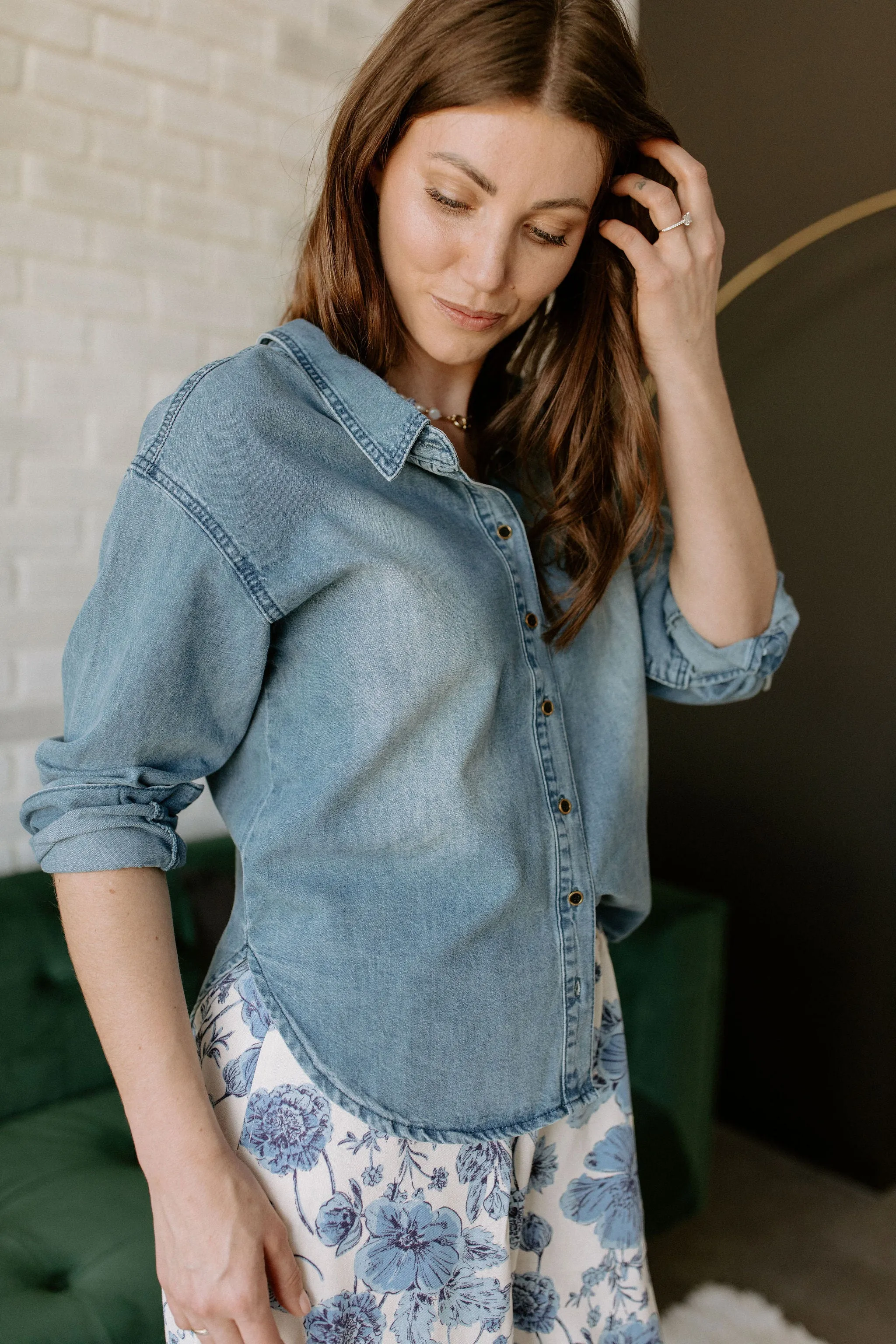 The Lora Denim Shirt by Heartloom