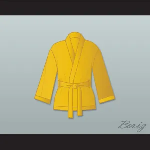 Thomas 'Hitman' Hearns Gold Satin Half Boxing Robe