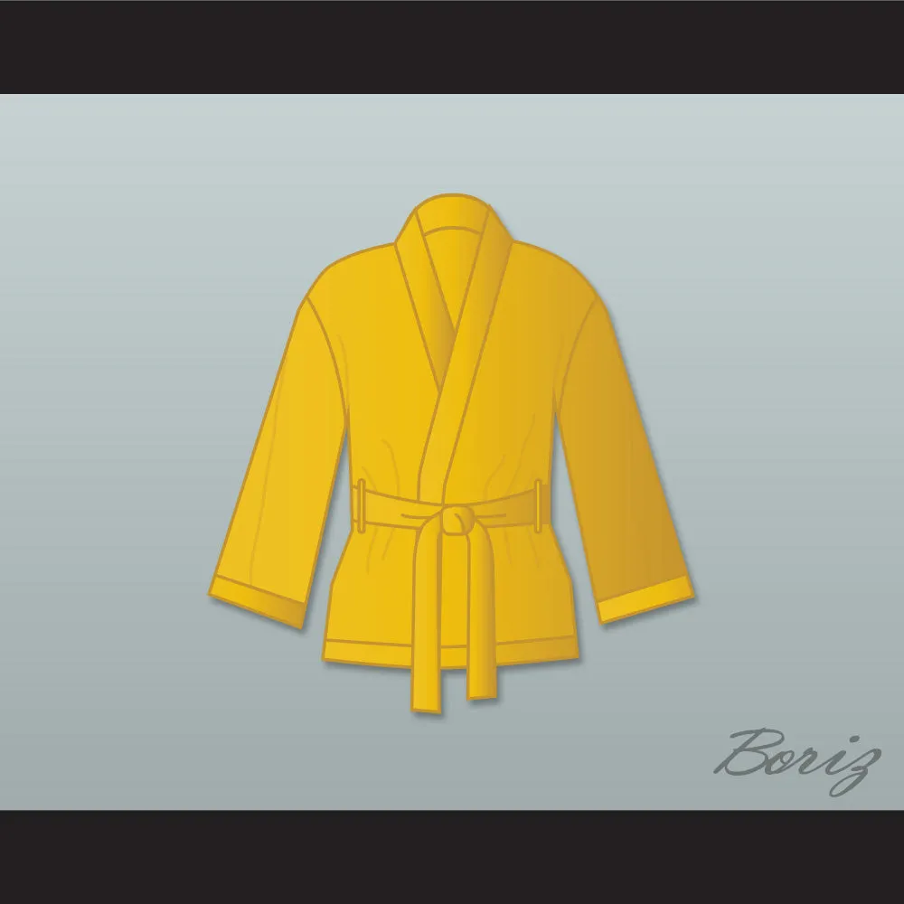 Thomas 'Hitman' Hearns Gold Satin Half Boxing Robe