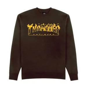 Thrasher x Anti Hero Pigeon Mag Crewneck Dark Chocolate