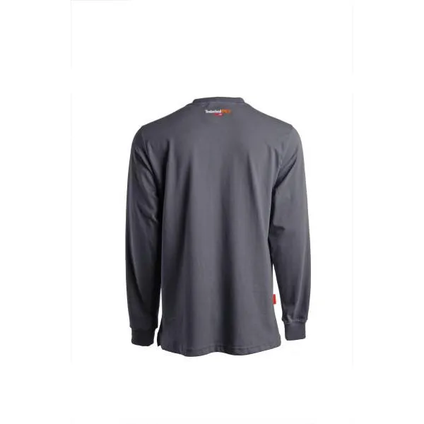 Timberland Pro Men's FR Cotton Core LS W/ Logo Work T-Shirt - Charcoal - TB0A1V8D003