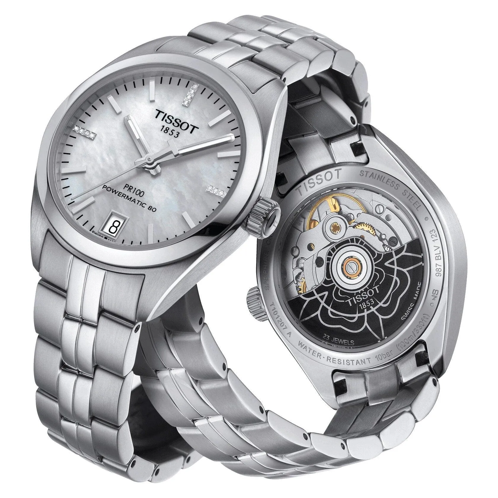 Tissot PR 100 Powermatic 80 Automatic Women's Watch T1012071111600