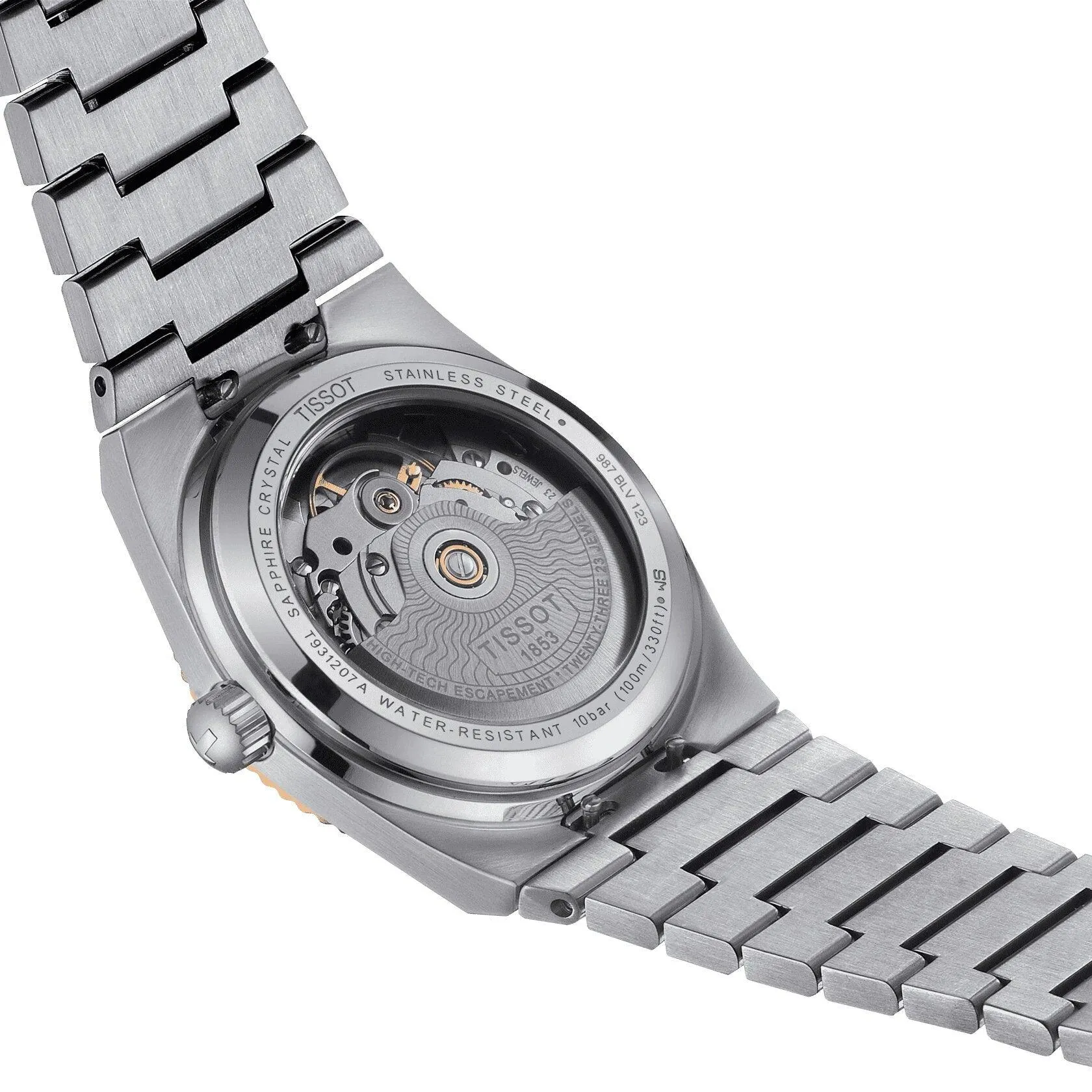 Tissot PRX 35mm Powermatic 80 Steel And 18K Gold Bezel Automatic Women's Watch T9312074133600