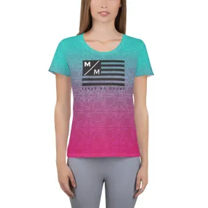 TP MM Flag- Running Women's Athletic T-shirt