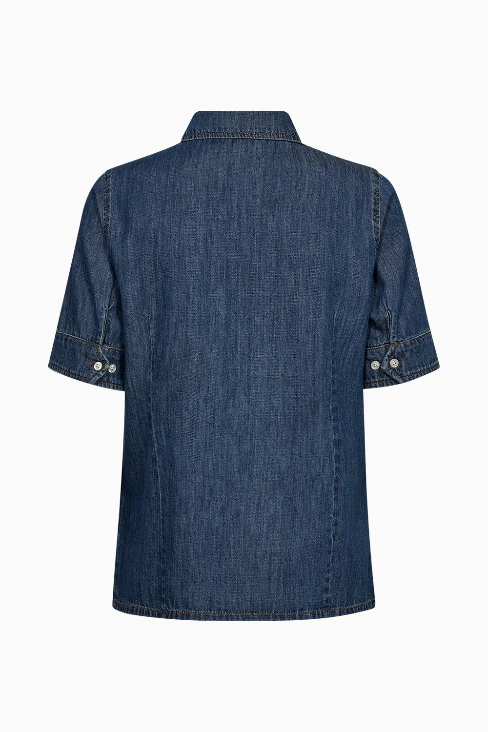 TRW-Amber 70's Shirt Mid Blue Denim - Denim Blue