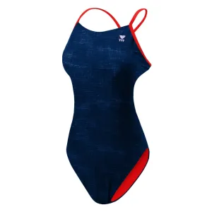 TYR Women's Sandblasted Diamondfit Swimsuit: Navy