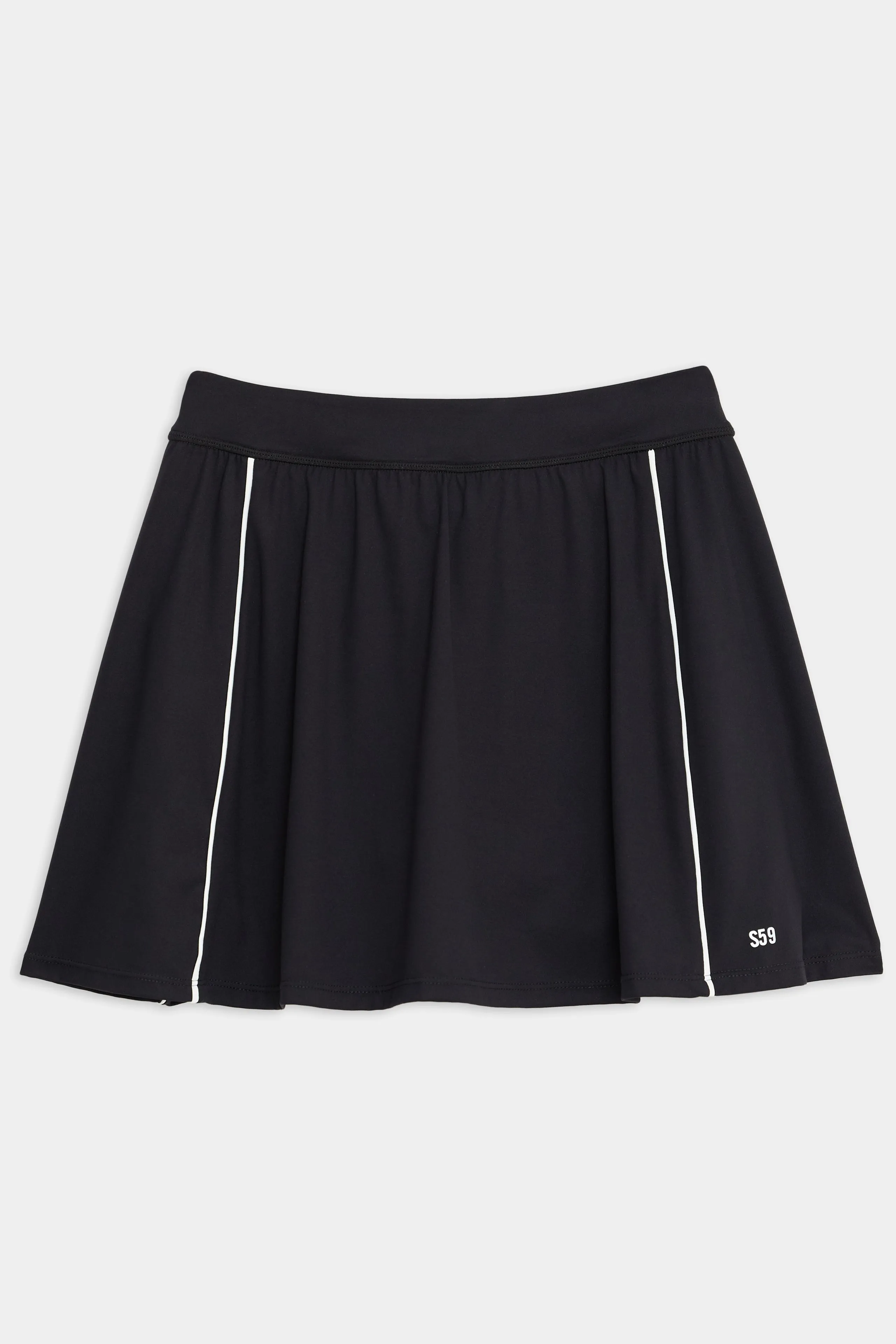 Venus High Waist Rigor Skort w/Piping - Black